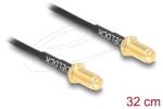 Delock Antenna kábel RP-SMA anya válaszfali csatlakozóval apa RP-SMA anya válaszfali csatlakozóval RG-174 32 cm (90893)