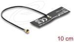 Delock WiFi 6 Antenna I-PEX Inc. , MHF I-dugó 4, 5 - 5, 0 dBi mindenirányban rögzíthető, csatlakozó kábellel (1.13, 10 cm), NYÁK-lap, belső öntapadós (12724)