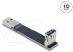 Delock USB 10 Gbps adapter USB A-típusú aljzat dugó csatlakozó, 90 -ban hajlított (67423)