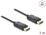 Delock Koaxiális DisplayPort kábel 8K 60 Hz fonott borítással 1 m (81673)