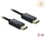 Delock Koaxiális DisplayPort kábel 16K 60 Hz 80 Gbps fonott borítással 2 m (81672)