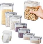 Verk Group Set de 7 recipiente pentru depozitarea alimentelor cu sigilare din silicon, transparente (07398)