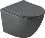 INVENA WC, Invena Tavro fali wc soft-close wc tetővel, szürke CE-71-007-Y - zuhanykabin