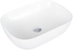 Eros SMILE 3 - PULTRA ültethető - Top Counter - porcelán mosdó - MATT FEHÉR - 46, 5 x 32, 5 x 13 cm (82MB6255) - gardenet