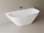 Foglia Cada freestanding dreptunghiulara, compozit alb mat, interior lucios, 170x79.5x58 cm, Foglia Grace (641228171003)