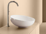 Foglia Lavoar pe blat din compozit, 50x37.6x17.9 cm, alb mat, interior lucios, Foglia Riviera (640495051003)