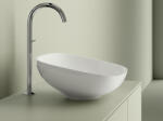 Foglia Lavoar pe blat din compozit, 38x37.5x17x9 cm, alb mat, interior lucios, Foglia Riviera (640494041003)
