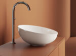 Foglia Lavoar pe blat din compozit, 38x37.4x17x9 cm, alb mat, interior lucios, Foglia Riviera (640495041003)
