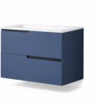 Fluminia Mobilier pentru lavoar incastrat 80 cm, albastru mat, Fluminia Bari (BARI-80 MOB BLU)