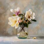 Styler Tablou pe pânză imprimat 32x32 cm Magnolias - Styler
