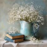 Styler Tablou pe pânză imprimat 32x32 cm Gypsophila - Styler