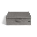 Bigso Cutie de depozitare gri din material textil cu capac 46x56x16 cm Soft Storage Low - Bigso