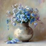 Styler Tablou pe pânză imprimat 32x32 cm Forget-me-not - Styler