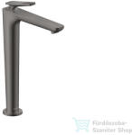 Hansgrohe AXOR CITTERIO C 250 hidegindításos, magasított mosdó csaptelep négyszög metszéses fogantyúval, nem zárható leeresztővel, polírozott fekete króm 49051330 (49051330)