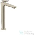 Hansgrohe AXOR CITTERIO C 250 hidegindításos, magasított mosdó csaptelep négyszög metszéses fogantyúval, nem zárható leeresztővel, szálcsiszolt nikkel 49051820 (49051820)