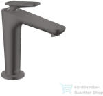 Hansgrohe AXOR CITTERIO C 125 hidegindításos mosdó csaptelep négyszög metszéses fogantyúval, nem zárható leeresztővel, szálcsiszolt fekete króm 49041340 (49041340)
