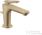 Hansgrohe AXOR CITTERIO C 90 hidegindításos mosdó csaptelep négyszög metszéses fogantyúval, automata leeresztővel, szálcsiszolt bronz 49011140 (49011140)