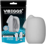VIBEGGS Twisty Tongues - vibrációs tojás maszturbátor (fehér) - sexonymous