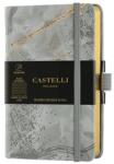 CASTELLI Jegyzetfüzet A/6 vonalas CASTELLI 96 lapos keményfedeles gumis Wabi Sabi szürke