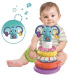 Jumbo Piramidă Elefant Jumbo cu efecte sonore și lumini pentru bebeluși, Ø13x25cm (1259113)