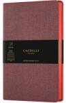 CASTELLI Jegyzetfüzet A/6 vonalas CASTELLI 96 lapos puhafedeles gumis Harris bordó