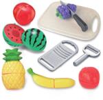 Jumbo Set fructe artificiale din plastic cu tocător și accesorii Jumbo (1200614) Bucatarie copii