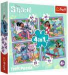 Jumbo Puzzle Jumbo Lilo & Stitch 4 în 1 (1246395)