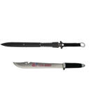DEPOX Maceta de vanatoare DEPOX®, USA Freeknife, negru, 45.5 cm, teaca inclusa (0910)