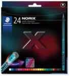 STAEDTLER Színes ceruza készlet, STAEDTLER "Norix® 186", 24 különböző szín (TS186C24) - fiorex