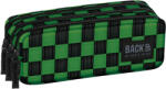 DERFORM Minecraft mintás tolltartó, beledobálós, 3 rekeszes, BackUp, 2026, G73, zöld-fekete kockás (DFM-PB8G73) - officetrade