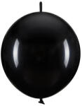 Partydeco Latex lufi, Linking, 28cm-es, 20db, Fekete (LUFI905015)