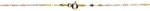 Bebe Gold Lant din Aur 14K, lungime 45 cm, model Fantasy Chain Tricolor, inchidere cu Spring Ring