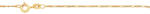 Bebe Gold Lant din Aur 14K, lungime 45 cm, model Figaro Diamond Cut 1.1 mm, inchidere cu Spring Ring