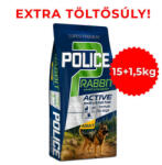 POLICE Raklapos POLICE ADULT hipoallergén Rabbit with Rice&Cranberry (nyúl, rizs, vörösáfonya) - TÚLTÖLTÖTT KISZERELÉS! (15 + 1, 5 kg) (318066TTR)