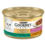 Mars-Nestlé Gourmet Gold Duó - Nedves eledel (nyúl, máj szószban) macskák részére (85g) (775697)