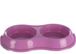 TRIXIE Double Bowl - Műanyag duplatál (vegyes színekben) macskák részére (0, 2l /Ø11cm) (028-24985)