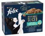 Mars-Nestlé Felix DELICIOUSLY SLICED - Nedves eledel (lazac, tonhal, tőkehal, lepényhal) macskák részére (12x80g) (749789)