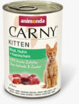 Animonda Carny Kitten beef, chicken, Rabbit - konzerv (marha, csirke, nyúl) kölyök macskák részére (400g) (600-83972)