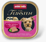 Animonda Vom Feinsten Adult Mini mit Kalb, Schinken + Basilikum (borjú, sonka, bazsalikom) alutálkás - felnőtt kutyák részére (100g) (600-82360)