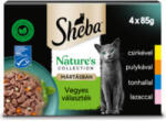 Mars-Nestlé Sheba Nature's Collection Selectie Mix - alutasakos (csirke, pulyka, tonhal, lazac) macskák részére (4x85g) (265366)