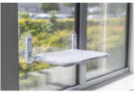TRIXIE Window perch, plush/mesh fabric (szürke, fehér) macskák részére (56x34cm) (43210)