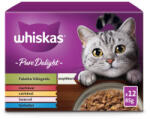 Mars-Nestlé WHISKAS PURE DELIGHT 12x85g Alutasakos halas-húsos mix (tonhal, lazac, csirke, marha) (302503)