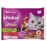 Mars-Nestlé Whiskas TastyMix 1+ - Nedves eledel (marha, baromfi-zöldség, lazac-sárgarépával szószban) macskák részére (4x85g) (262716)