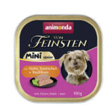 Animonda Vom Feinsten Senior Mini Huhn, Kaninch+Bas (csirke+nyúl+bazsalikom) alutálkás - senior kutyák részére (100g) (600-82368)