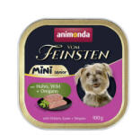 Animonda Vom Feinsten Senior Mini Huhn, Wild+Oregano (csirke+őz+oregánó) alutálkás - senior kutyák részére (100g) (600-82369)