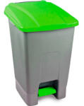 Üçtem-Plas Szemetes kuka pedálos, műanyag, 100 literes, szelektív, zöld tetővel, UP103Z (UP103Z) - mystock