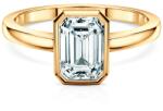 SAVICKI Inel de logodnă Pure: aur, diamant tăietură smarald - savicki - 18 478,00 RON