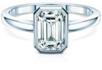 SAVICKI Inel de logodnă Pure: aur alb, diamant tăietură smarald - savicki - 18 889,00 RON