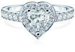 SAVICKI Inel de logodnă This is Love: aur alb, diamant tăietură inimă