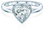 SAVICKI Inel de logodnă Pure: aur alb, diamant tăietură inimă - savicki - 18 889,00 RON